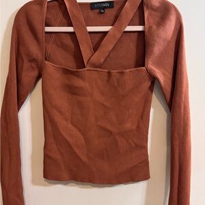 Intermix Rust Long Sleeve Top